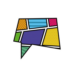 bubble retro communication frames icon. Colorful isolated and Flat design. Vector illustration