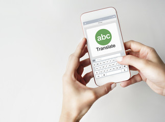 Digital Translate Application Online Concept