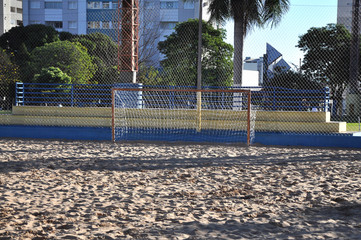 Sand soccer field