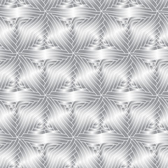 Vector monochrome decorative elements seamless pattern.