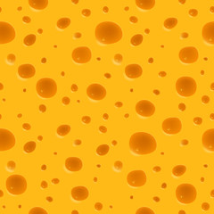 Yellow realistic cheese texture, vector