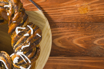 Roll with poppy seeds