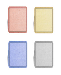 Paper texture ,bubble talk tag on white background