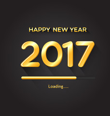 2017 loading progress bar-Happy New Year concept