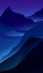 Mountain Landscape. Vector Background.