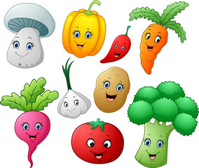 Fresh vegetables cartoon