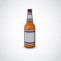 bottle beer drink beverage traditional icon. Colorful and Flat design. Vector illustration