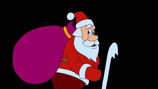 Santa Claus is preparing a surprise in isolated