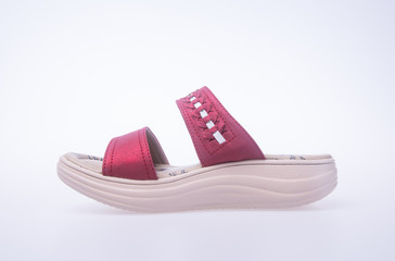 shoe. red and fashion woman shoes on a background.