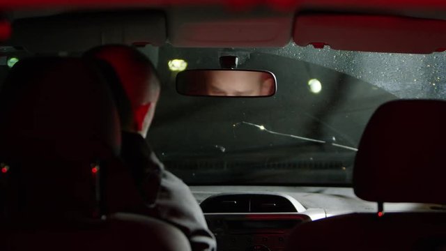 Driver pulled over by police on highway