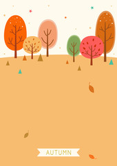Autumn forest background