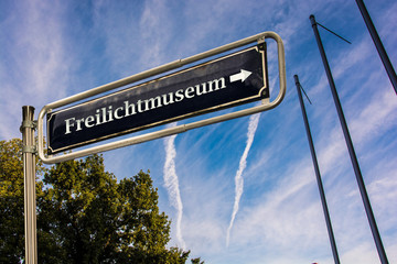 Schild 110 - Freilichtmuseum - obrazy, fototapety, plakaty
