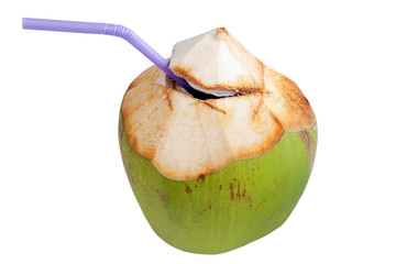 Fototapeta na wymiar Coconut water drink.