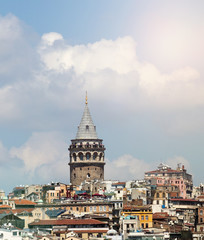 Fototapeta na wymiar Istanbul Turkey Galata old tower