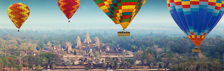 Angkor Wat Khmer temple complex, Siem Reap, Cambodia. - obrazy, fototapety, plakaty