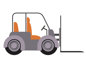 forklift delivery shipping logistics icon. Isolated and Flat design. Vector illustration