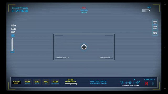 Camcoder viewfinder. Digital viewfinder with alpha channel