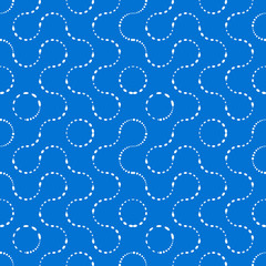 Blue and White Modern stylish texture. Vector seamless pattern. Repeating geometric tiles.