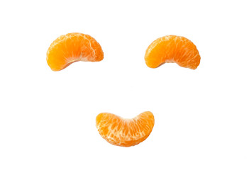 Orange fruit smiling