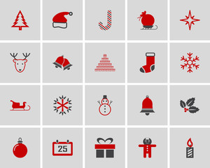 Vector Set  New Year and Christmas Icons
