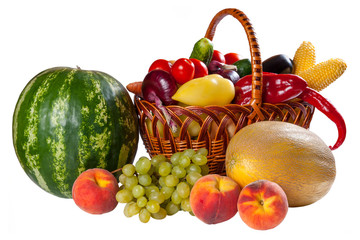 Different fresh vegetables and fruit