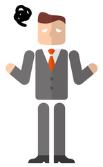 ビジネスマン：悩む

