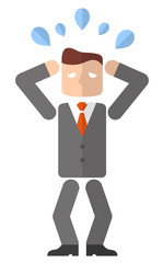 
ビジネスマン：あわてる
