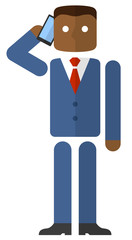 電話をするビジネスマン

