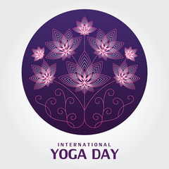 abstract yoga day background vector illustration