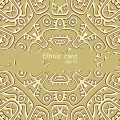 Ethnic Ancient Ornament. Card