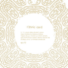 Ethnic Ancient Ornament. Card