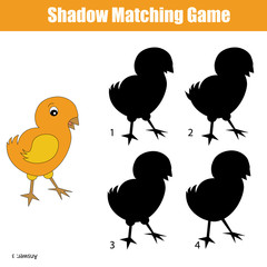 Match the shadow children game, kids activity
