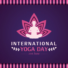 abstract yoga day background vector illustration
