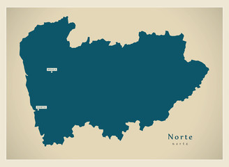 Modern Map - Norte Portugal refreshed PT