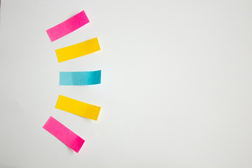 colorful stick note on white paper,stick note,post it