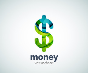 Obraz premium Vector dollar logo template