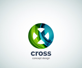 Vector cross logo template