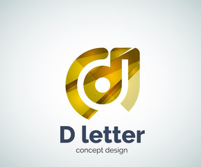 Vector D letter concept logo template