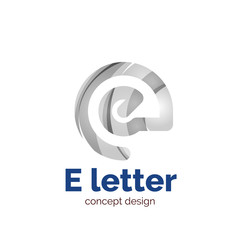 Obraz premium Vector letter concept logo template, abstract business icon