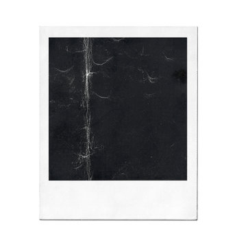Old polaroid photo frame isolated on white background