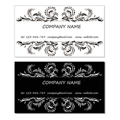 Set Business card. Vintage decorative elements. Hand drawn background.