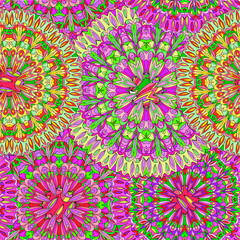 Colorful seamless pattern mandala, can be used for wallpaper, pattern fills web page background, surface textures.