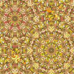 Colorful seamless pattern mandala, can be used for wallpaper, pattern fills, web page background, surface textures.