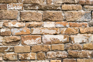 Yellow stone wall brickwork texture