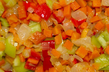 various sliced vegetables