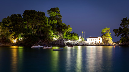 Panagia isle at Parga near Syvota in Greece. Ionian sea