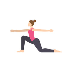 women yoga pose vector illustration.