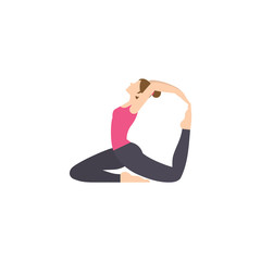 women yoga pose vector illustration.