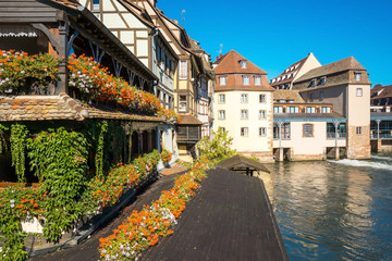 Traditional houses in La Petite France, Strasbourg, Alsace, Fran