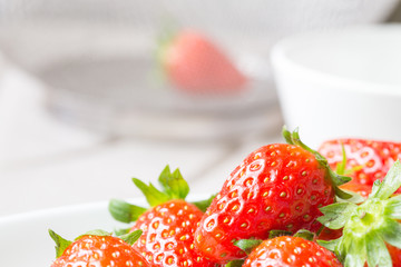 strawberries in plate